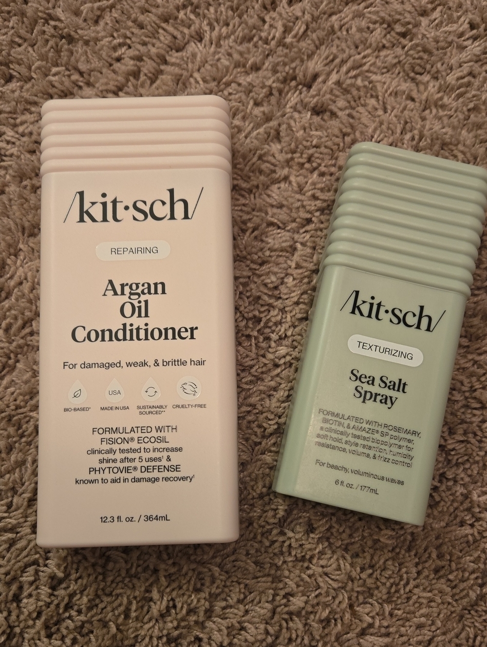 4/$20 Brand New Kitsch Set - Sea Salt Spray & Argan Oil Conditioner